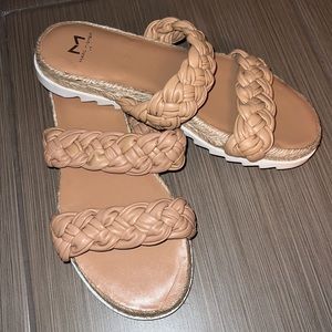 Marc Fisher Double Strap Woven Sandal